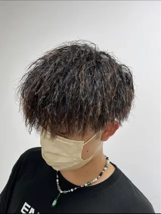 ショート パーマ メンズ Utata literie所属・嵯峨 大地/パーマ/ ハード系/特殊系のヘアスタイル