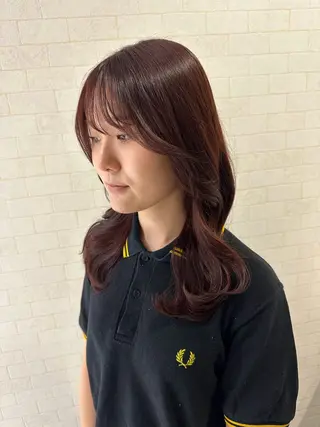 ロング カラー 大人レイヤー& 透明感カラー💄のヘアスタイル