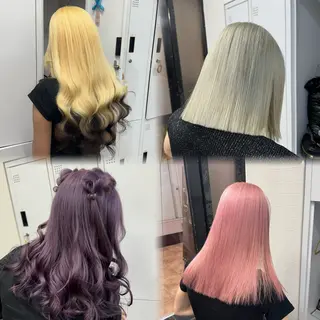 セミロング apollo 横浜所属・横浜🦋ハイトーン 🫐耳つぼジュエリーのヘアスタイル