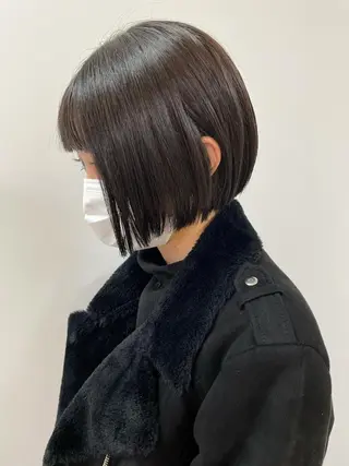 ショート カラー 顔まわりカット✄ ベージュカラー🧸のヘアスタイル