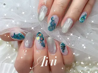 ネイル ネイルサロンAiri 長さ出し·シンプルのネイルデザイン