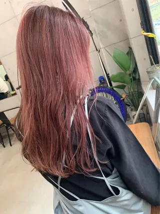 ロング カラー パーマ ヘアアレンジ メンズ キッズ ネイル マツエク・マツパ 女性専用サロン梅田 髪質改善カラーakiのヘアスタイル