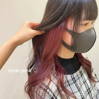 セミロング カラー インナーカラー🎧♡ ヘアメ🎀くめののヘアスタイル