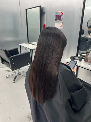 ロング カラー 👑垢抜け韓国ヘア ハッシュカット唯澄のヘアスタイル