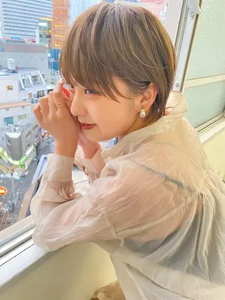 ショート カラー lab.by ioe中崎店所属・中北篤志 ショートボブのヘアスタイル