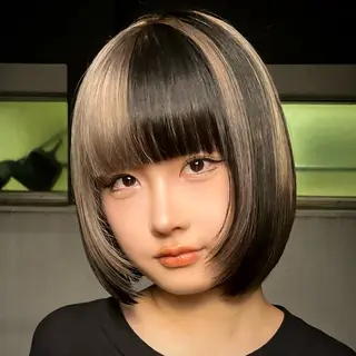 ショート カラー ウルフとデザイン カラーの神のヘアスタイル