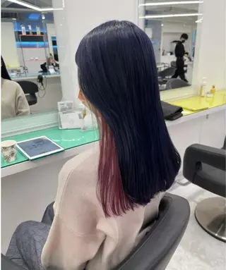 ロング カラー 🌈カラーとエクステ 🌈のヘアスタイル