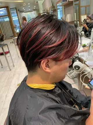 ショート カラー メンズ 安田 蓮のヘアスタイル