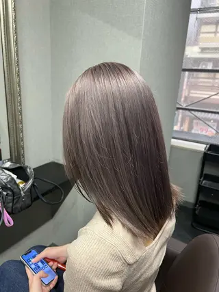 ミディアム ハイトーンカラー 坂本 翼のヘアスタイル