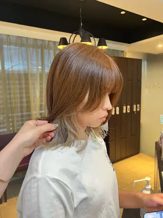 ミディアム カラー 田中 月菜のヘアスタイル
