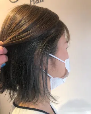 ミディアム ルシードスタイルクリザンテーム所属・メンズパーマ、カラー 大募集村上莉奈のヘアスタイル