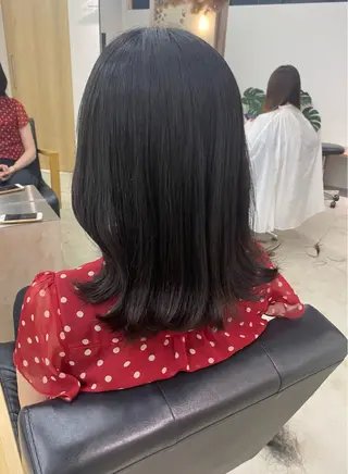 ミディアム akane/ 縮毛矯正/暖色のヘアスタイル