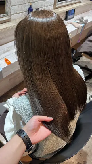 セミロング カラー 透明感カラー/パーマ 🌀アオノのヘアスタイル