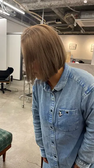 ショート イージーパーマ募集 平口はのんのヘアスタイル