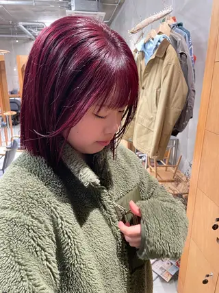 ミディアム レディースカット 鮫島竜海のヘアスタイル