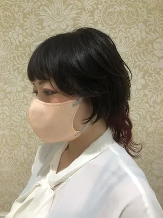 セミロング カラー 🐠寒色系×パーマ 櫻井　麿偉🐏のヘアスタイル