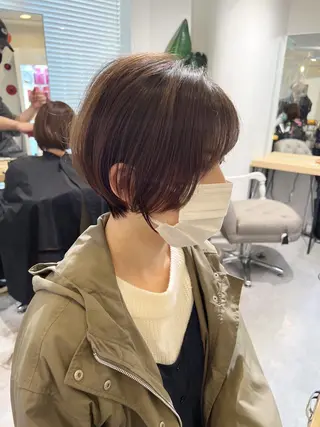 ショート レイヤー×縮毛矯正 深見 拓のヘアスタイル