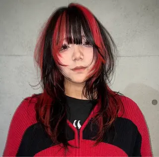 セミロング カラー mellow所属・顔周りデザイン/ ハイトーン/多田悠馬のヘアスタイル