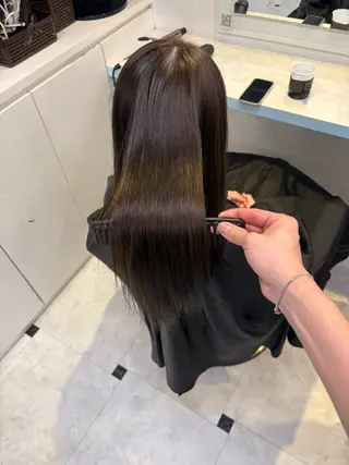 カラー 似合わせ💗透け感 💗ブリーチなし💗のヘアスタイル