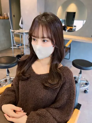 セミロング カラー パーマ ヘアアレンジ 佐藤優太朗 似合わせ/髪質改善のヘアスタイル