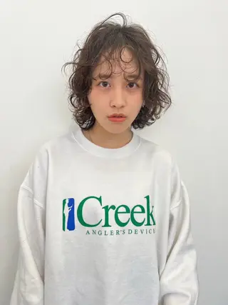 カラー パーマ nishido ハイライト/メンズのヘアスタイル