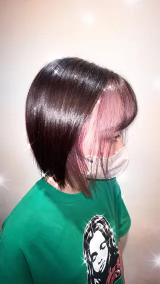 ミディアム カラー 東出 レイ🕊のヘアスタイル