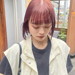 ショート カラー 🍊暖色×顔周り 🍊cocoroのヘアスタイル