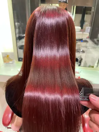 セミロング 圧倒的美髪ストレート ツダケイタロウのヘアスタイル