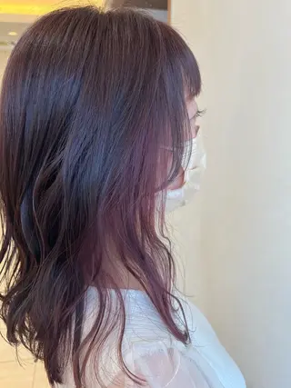 ミディアム カラー 縮毛矯正/ハイトーン ❤︎❤︎YURINOのヘアスタイル