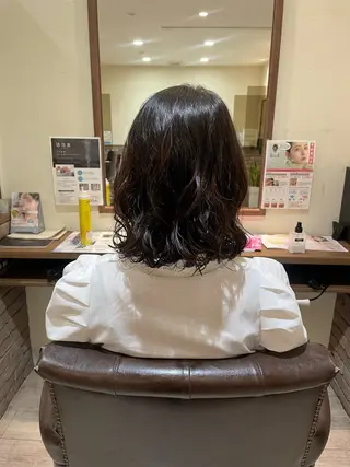 ミディアム パーマ 太田陽葉里/ カラーモデル募集中のヘアスタイル