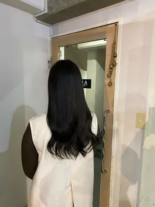 ロング カラー ブリーチカラーと、髪 質改善。HARUKAのヘアスタイル