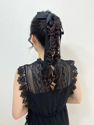 ロング ヘアアレンジ ヘアセットサロン /上坪愛美のヘアスタイル