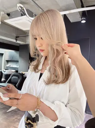 セミロング カラー 心斎橋/ブリーチ minamiのヘアスタイル