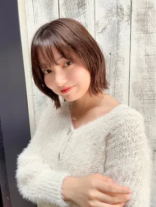ミディアム 似合わせボブ/ショー ト💋🌹村松優斗のヘアスタイル