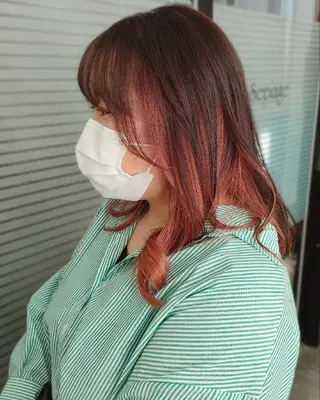 セミロング カラー sepiage trois所属・酒井 亜希のヘアスタイル