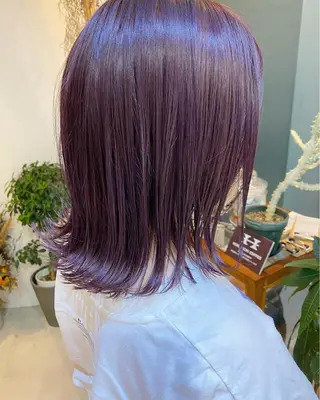 ミディアム カラー パーマ OVER→三軒茶屋 /縮毛矯正・髪質改善のヘアスタイル