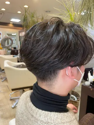 ミディアム パーマ メンズ メンズパーマ 赤司 泰樹のヘアスタイル