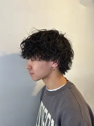 パーマ メンズ 小河 穂香のヘアスタイル