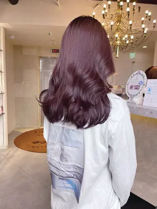 セミロング カラー 韓国ヘア rin🎀のヘアスタイル