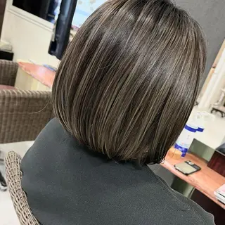ミディアム カラー ママ美容師 ＊ヒマワリのヘアスタイル