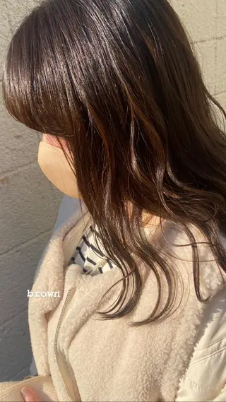セミロング カラー ヘアアレンジ niconail 千歳烏山店所属・niconail 🧣ayu 📍烏山のネイルデザイン