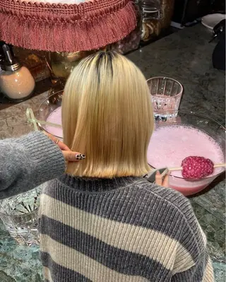 ショート カラー ひより🩷韓国ヘアー _髪質改善カラーのヘアスタイル