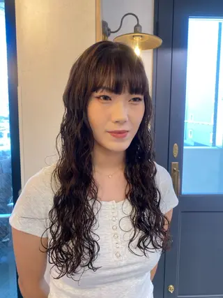 ロング 🖤🌀くるくる パーマ🌀🖤ayaのヘアスタイル