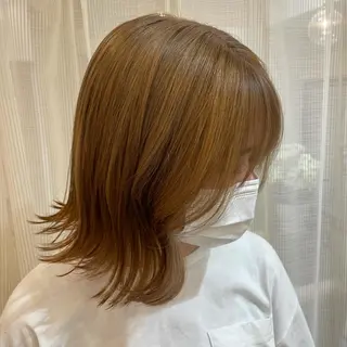 セミロング カラー マホ/日吉/髪質改善 /レイヤー/ガーリーのヘアスタイル