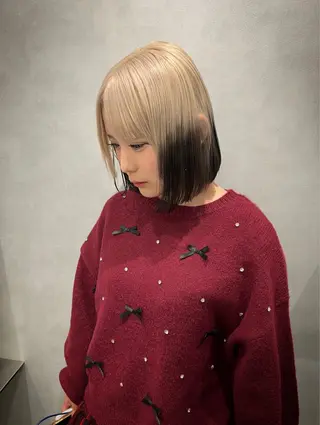 ミディアム デザイン🥇複雑履歴 ハイトーン特化のヘアスタイル