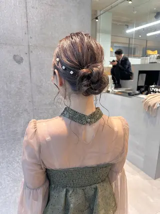 セミロング ヘアアレンジ 染谷 遥花のヘアスタイル