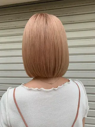 セミロング カラー ブリーチカラーが人気 onnuのヘアスタイル