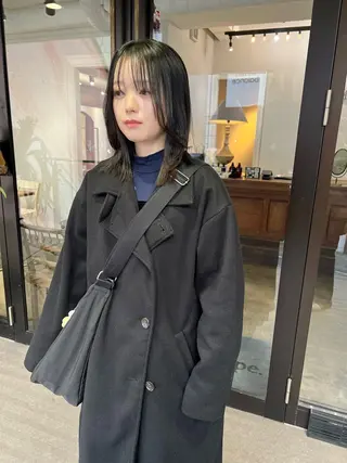 ミディアム パーマ 千葉 郁也のヘアスタイル