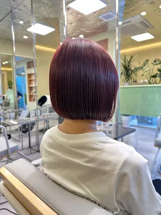 ミディアム ボブ/ぱつっとボブ/ 谷口 海星のヘアスタイル