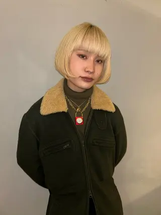 ショート カラー ケアパーマ/ブリーチ daisukeのヘアスタイル